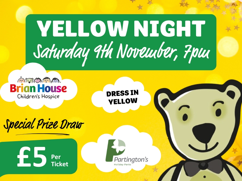 Yellow Night 2024 in aid if Brian House – 9th November | 7pm